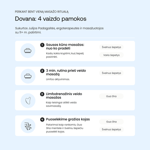 Vario kūno šepetys sausam masažui - Alaushu